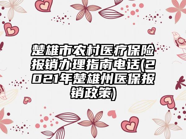 楚雄市农村医疗保险报销办理指南电话(2021年楚雄州医保报销政策)-第1张图片-海印网