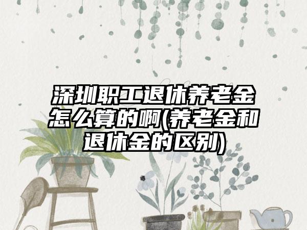 深圳职工退休养老金怎么算的啊(养老金和退休金的区别)