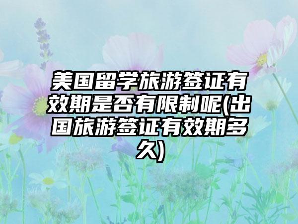 美国留学旅游签证有效期是否有限制呢(出国旅游签证有效期多久)