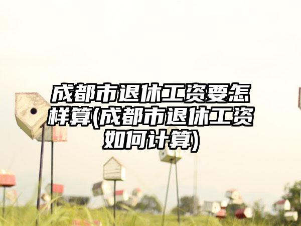 成都市退休工资要怎样算(成都市退休工资如何计算)-第1张图片-海印网