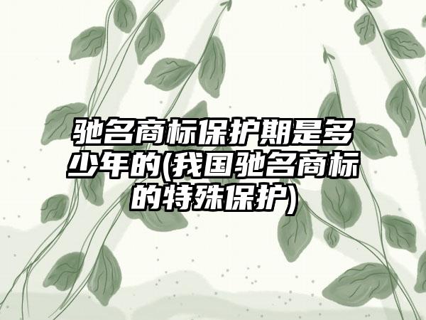 驰名商标保护期是多少年的(我国驰名商标的特殊保护)