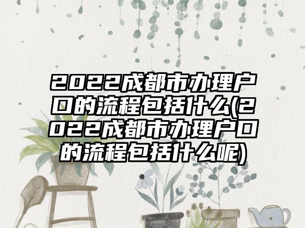 2022成都市办理户口的流程包括什么(2022成都市办理户口的流程包括什么呢)-第1张图片-海印网