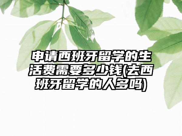 申请西班牙留学的生活费需要多少钱(去西班牙留学的人多吗)-第1张图片-海印网