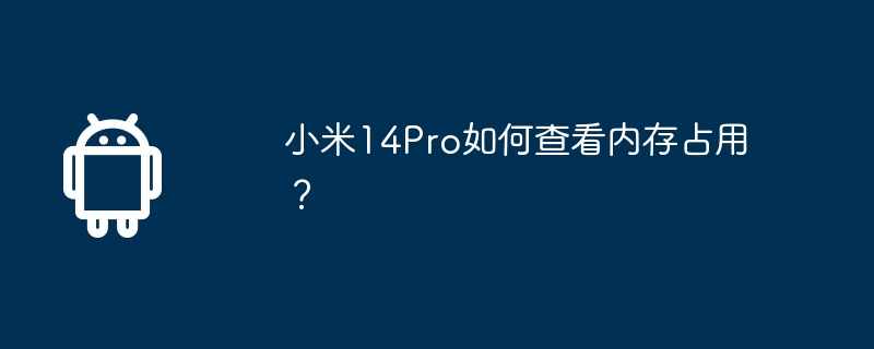 小米14Pro如何查看内存占用？-第1张图片-海印网