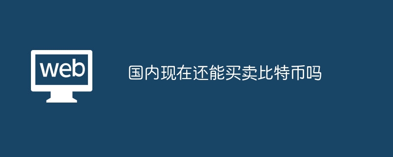 国内现在还能买卖比特币吗?国内现在还能交易比特币吗-第1张图片-海印网