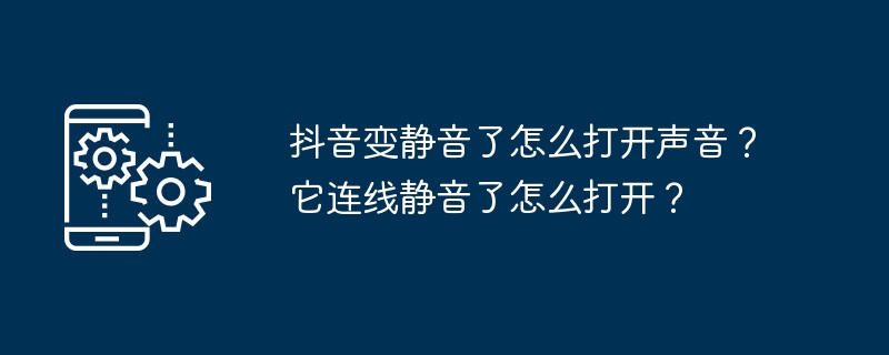 抖音变静音了怎么打开声音？它连线静音了怎么打开？-第1张图片-海印网