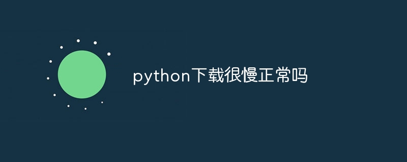 python下载很慢正常吗-第1张图片-海印网