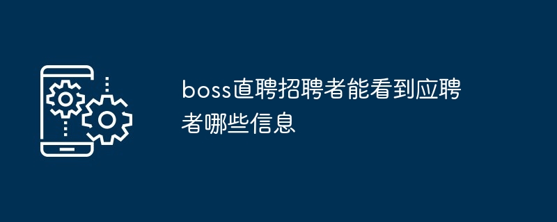 boss直聘招聘者能看到应聘者哪些信息-第1张图片-海印网