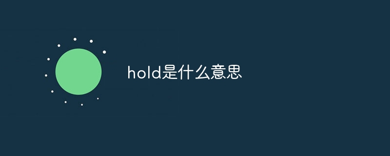 hold是什么意思-第1张图片-海印网