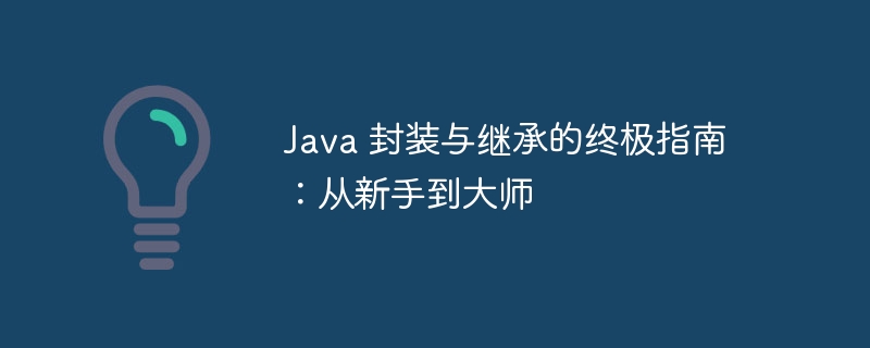 Java 封装与继承的终极指南：从新手到大师-第1张图片-海印网