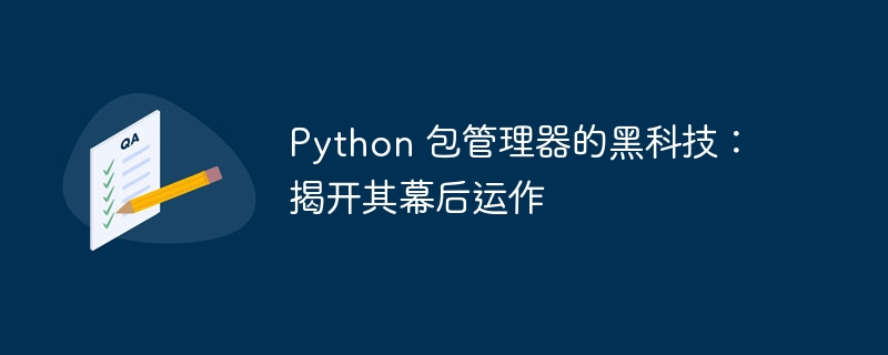 Python 包管理器的黑科技：揭开其幕后运作-第1张图片-海印网