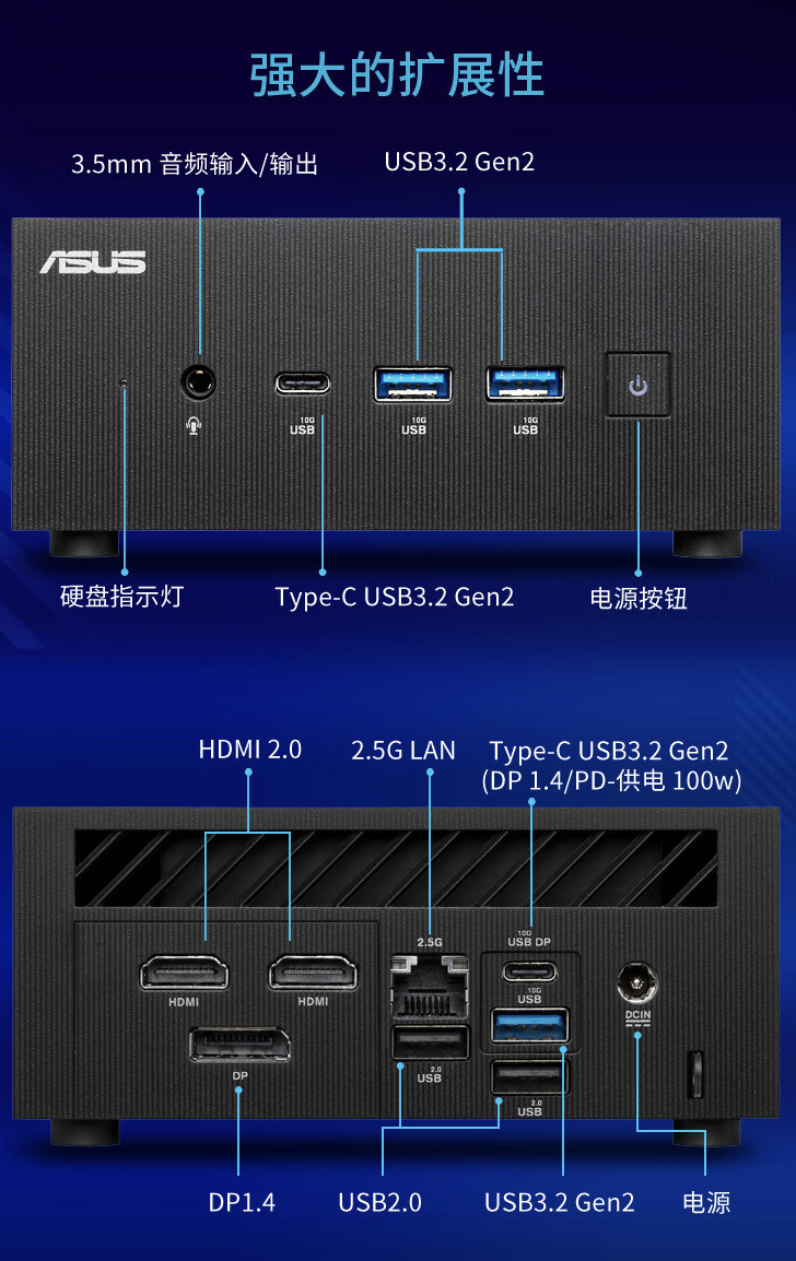 华硕破晓 X mini 迷你主机酷睿 Ultra 5/7 版开售：支持 Wi-第5张图片-海印网