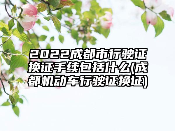 2022成都市行驶证换证手续包括什么(成都机动车行驶证换证)-第1张图片-海印网