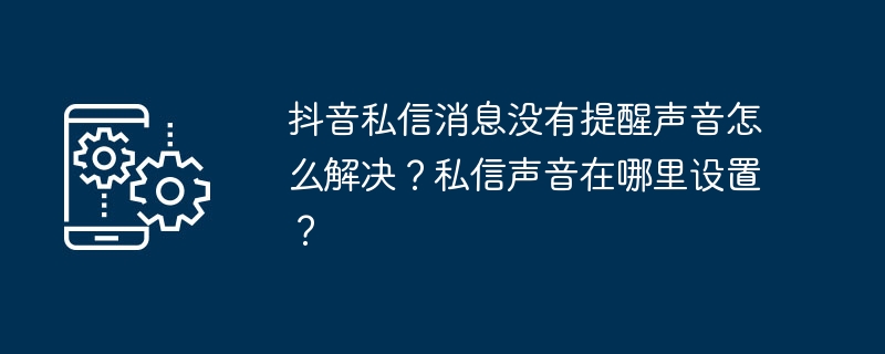 抖音私信消息没有提醒声音怎么解决？私信声音在哪里设置？-第1张图片-海印网