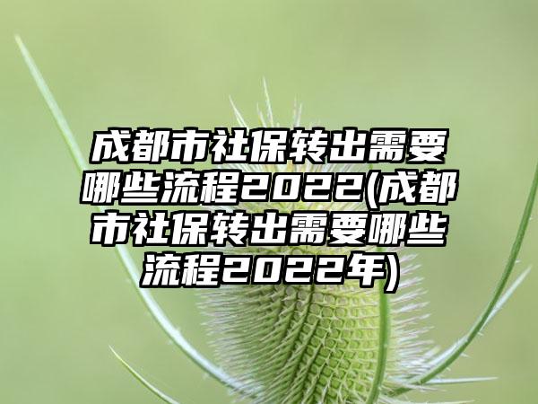 成都市社保转出需要哪些流程2022(成都市社保转出需要哪些流程2022年)-第1张图片-海印网