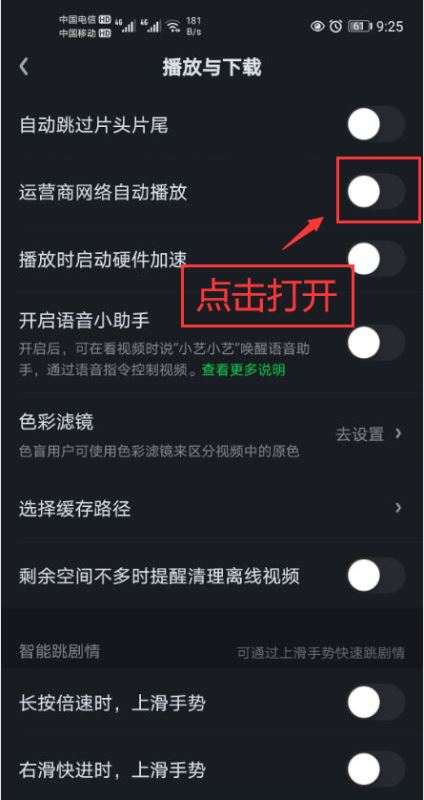 爱奇艺怎么打开运营商网络自动播放功能?爱奇艺打开运营商网络自动播放功能教程-第4张图片-海印网