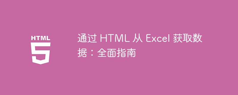 通过 HTML 从 Excel 获取数据：全面指南-第1张图片-海印网