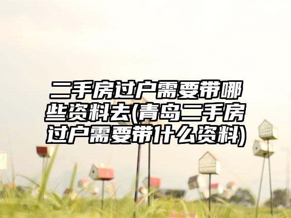 二手房过户需要带哪些资料去(青岛二手房过户需要带什么资料)-第1张图片-海印网