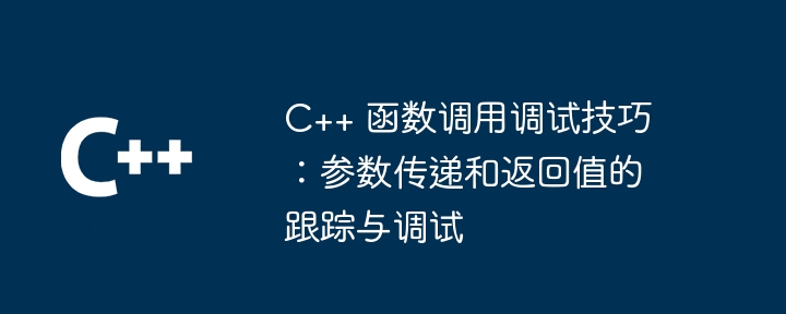 C++ 函数调用调试技巧：参数传递和返回值的跟踪与调试-第1张图片-海印网