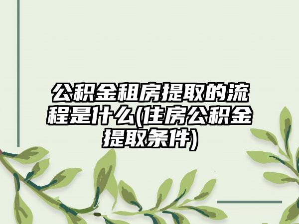 公积金租房提取的流程是什么(住房公积金提取条件)-第1张图片-海印网