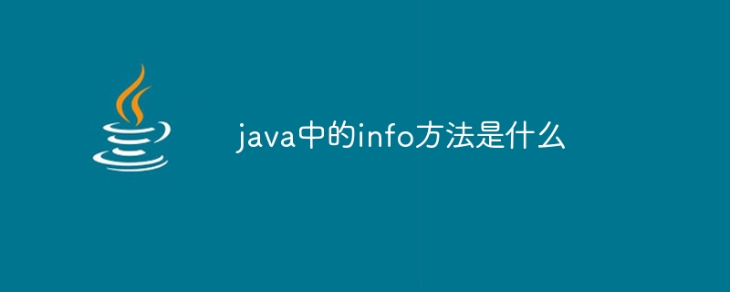 java中的info方法是什么-第1张图片-海印网