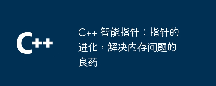 C++ 智能指针：指针的进化，解决内存问题的良药-第1张图片-海印网