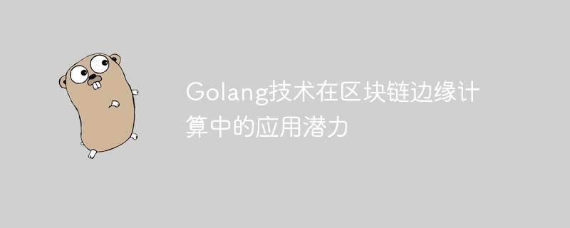 Golang技术在区块链边缘计算中的应用潜力-第1张图片-海印网