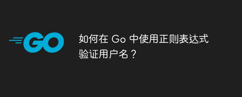 如何在 Go 中使用正则表达式验证用户名？-第1张图片-海印网