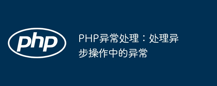 PHP异常处理：处理异步操作中的异常-第1张图片-海印网