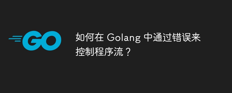 如何在 Golang 中通过错误来控制程序流？-第1张图片-海印网