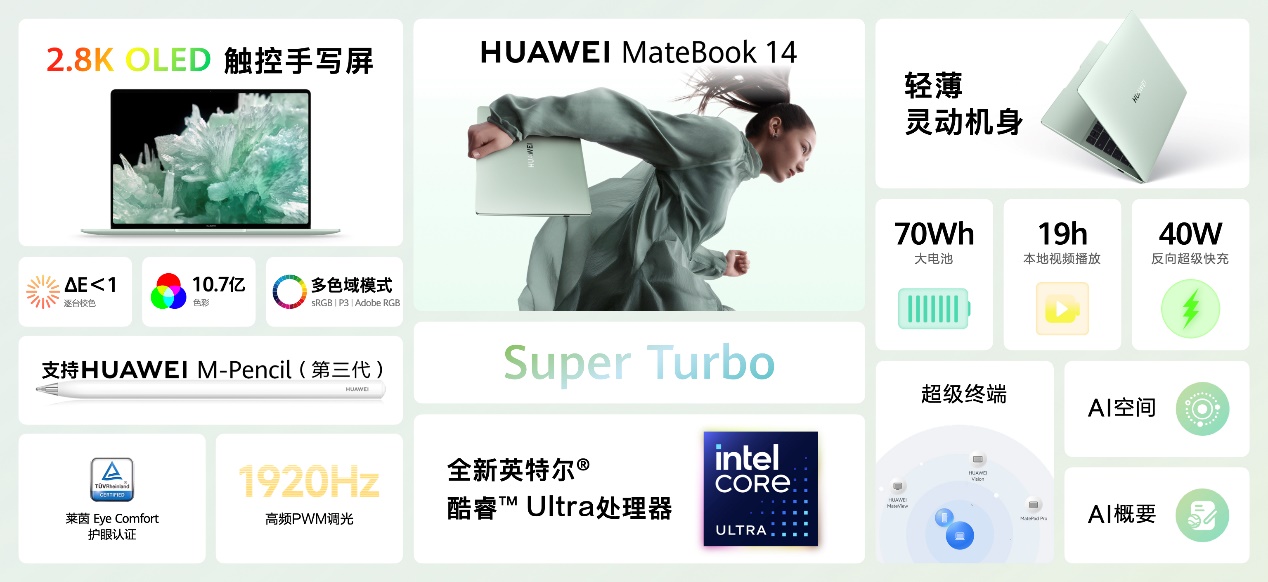 新款华为 MateBook 14 开售 2.8K OLED 屏，高质价比 6099 起-第1张图片-海印网