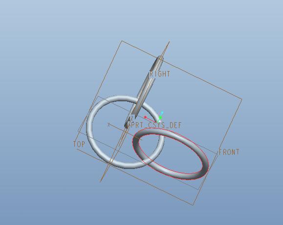 Proe方向阵列创建环扣环模型的操作步骤-第5张图片-海印网