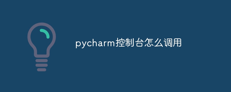 pycharm控制台怎么调用-第1张图片-海印网