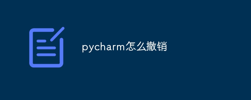 pycharm怎么撤销-第1张图片-海印网