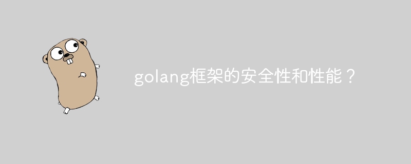 golang框架的安全性和性能？-第1张图片-海印网