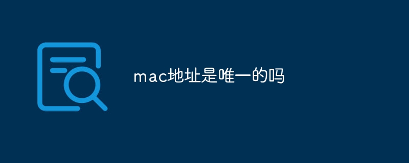 mac地址是唯一的吗-第1张图片-海印网