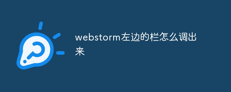 webstorm左边的栏怎么调出来-第1张图片-海印网