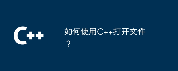 如何使用C++打开文件？-第1张图片-海印网