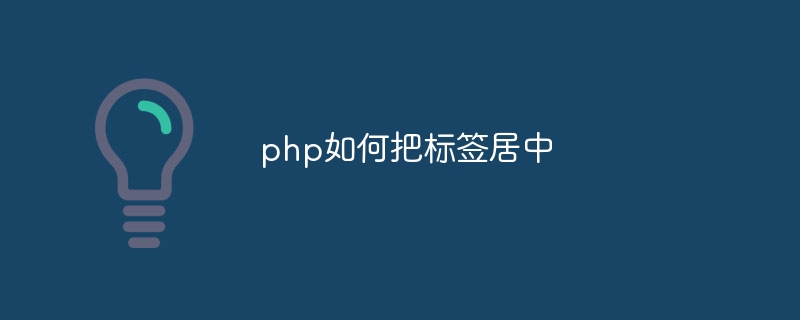 php如何把标签居中-第1张图片-海印网