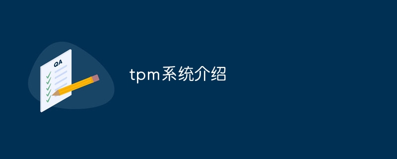 tpm系统介绍-第1张图片-海印网