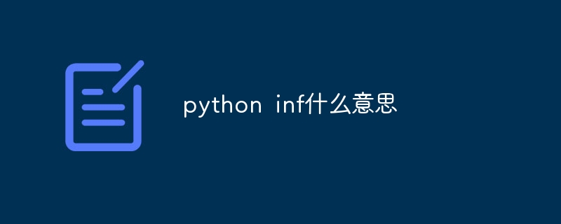 python inf什么意思