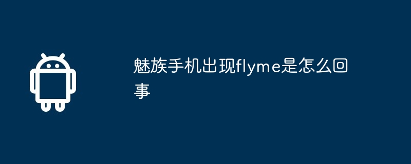 魅族手机出现flyme是怎么回事