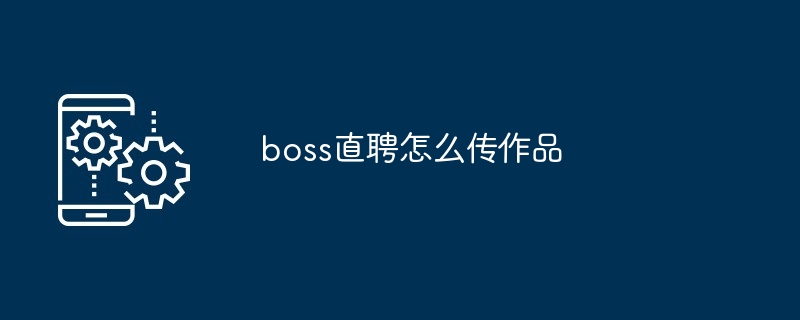 boss直聘怎么传作品-第1张图片-海印网