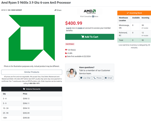 没涨价！AMD锐龙9600X/9700X价格泄露：备货充足就等开卖-第1张图片-海印网