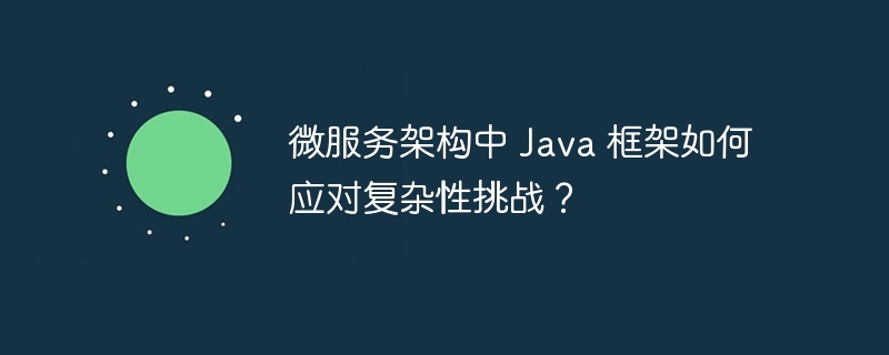 微服务架构中 Java 框架如何应对复杂性挑战？-第1张图片-海印网