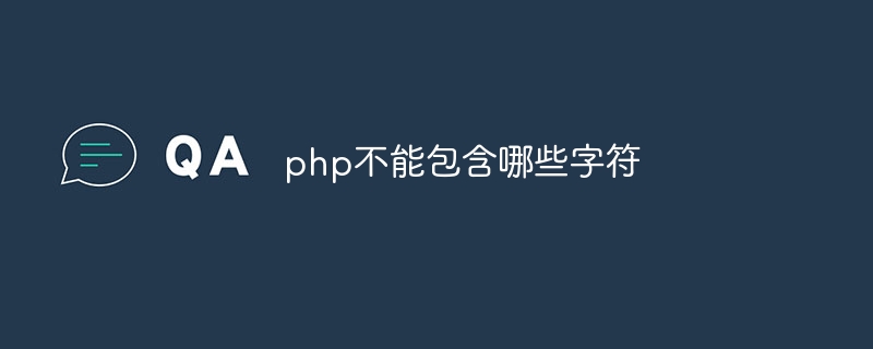 php不能包含哪些字符-第1张图片-海印网