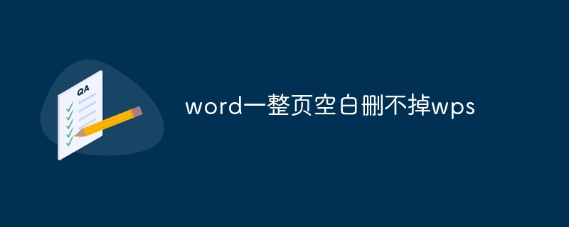 word一整页空白删不掉wps-第1张图片-海印网