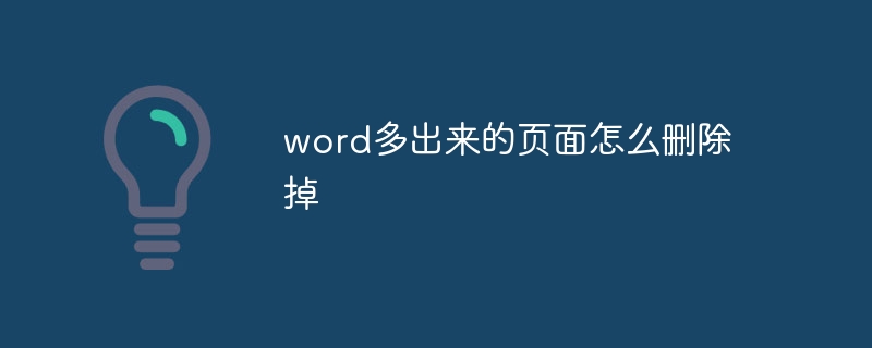 word多出来的页面怎么删除掉-第1张图片-海印网