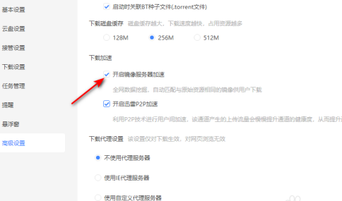 迅雷11怎么开启镜像服务器加速 迅雷11开启镜像服务器加速的方法-第5张图片-海印网