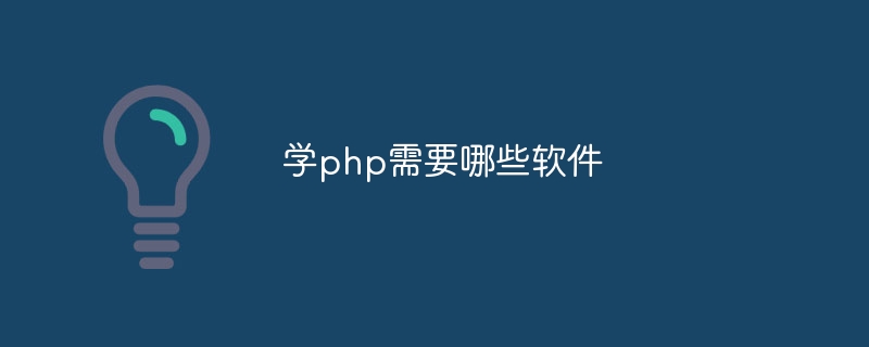 学php需要哪些软件-第1张图片-海印网